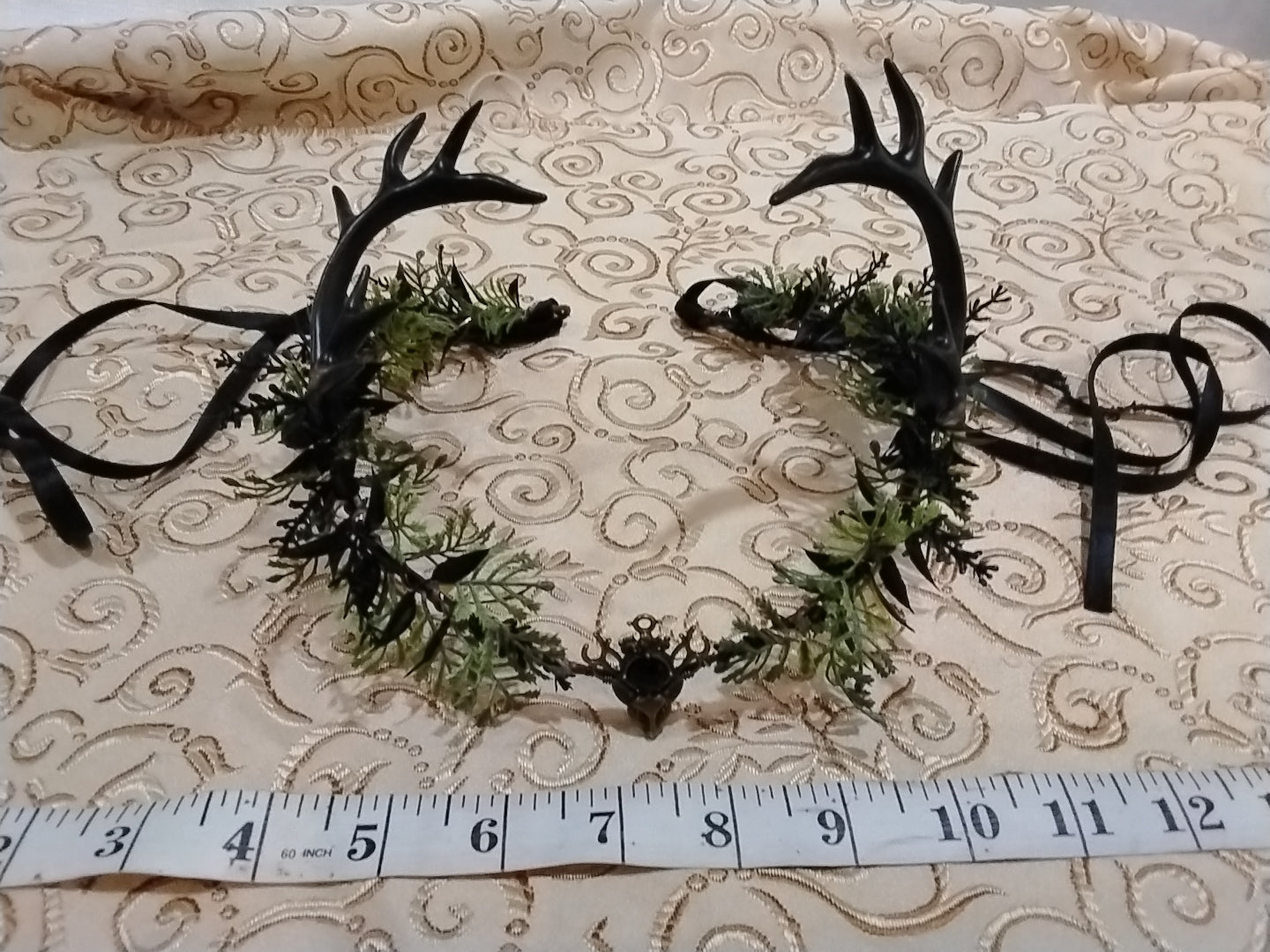 Elven Crown with Black Antlers