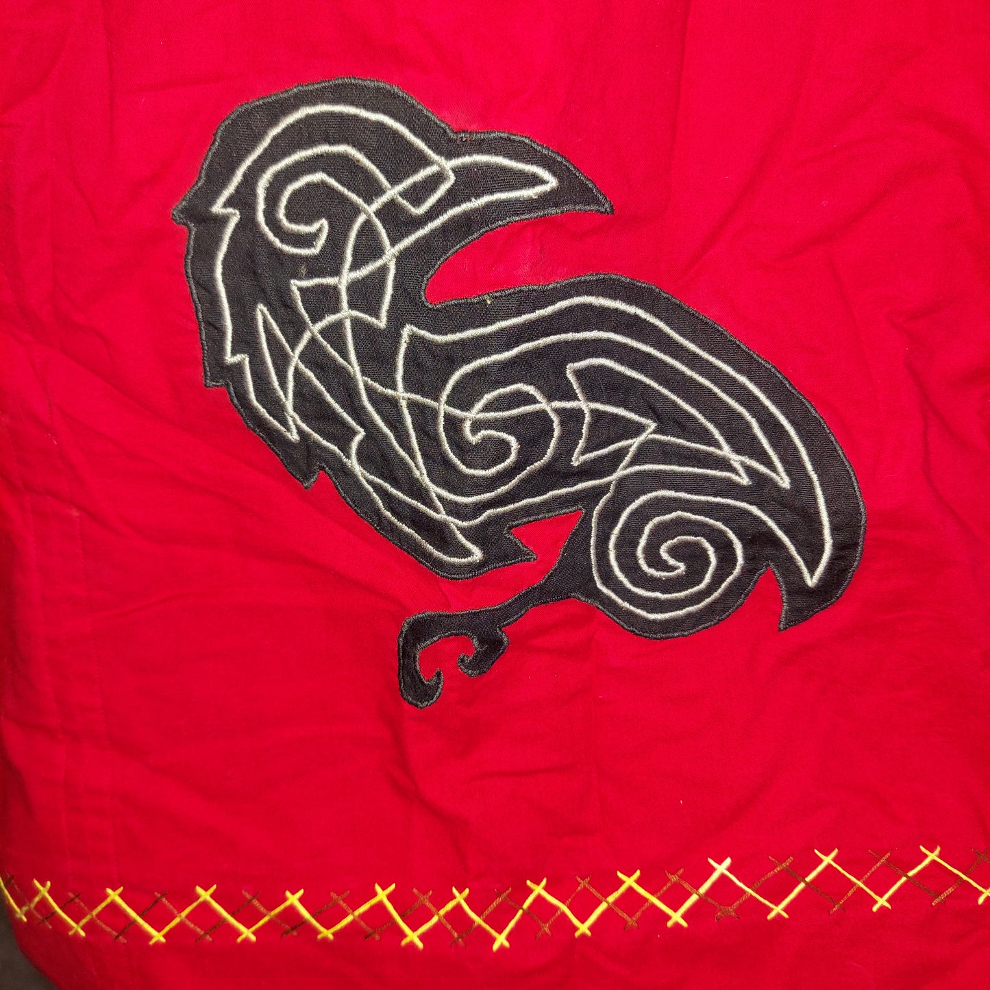 Red Viking Apron Dress - S/M