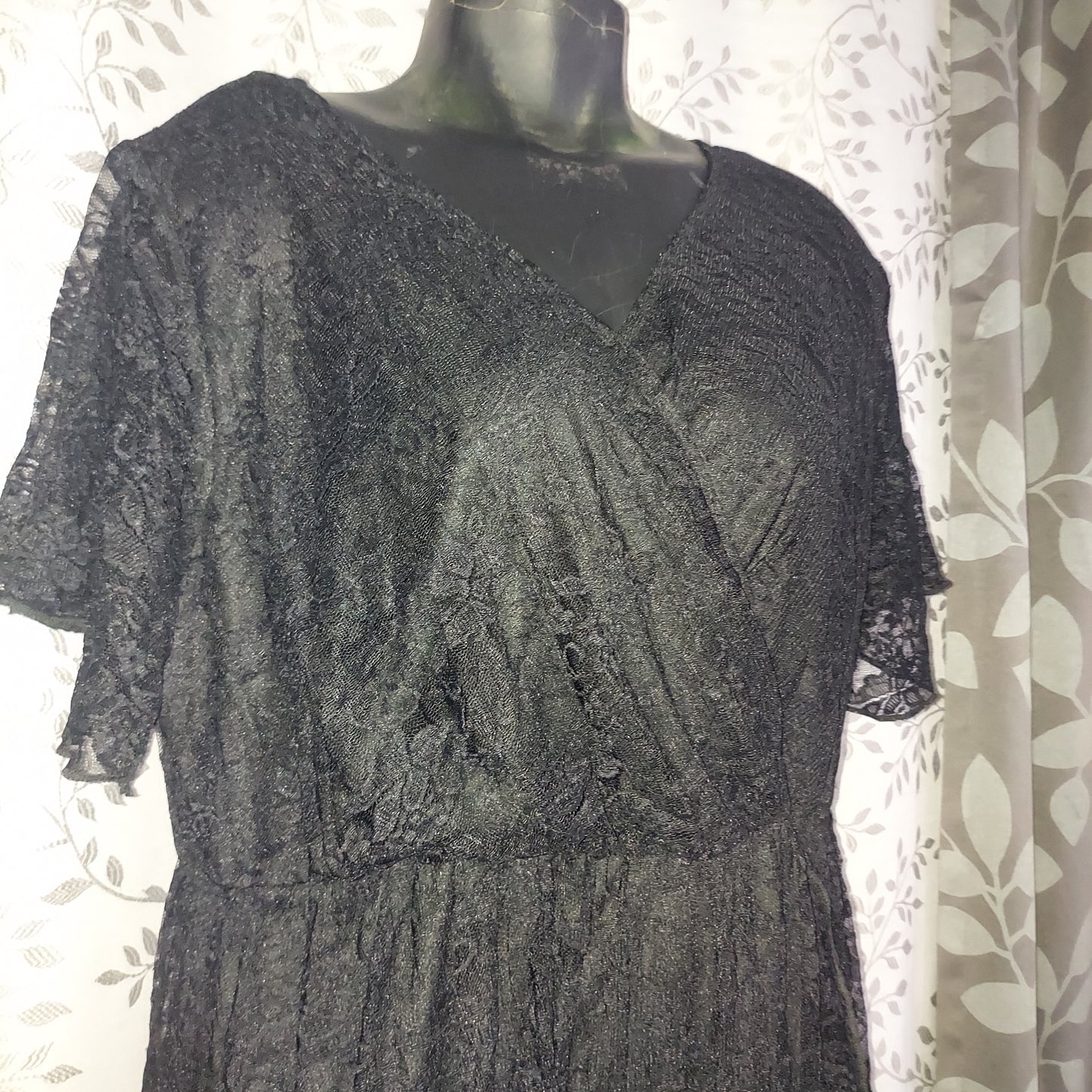 Black Lace Dress -Size Medium