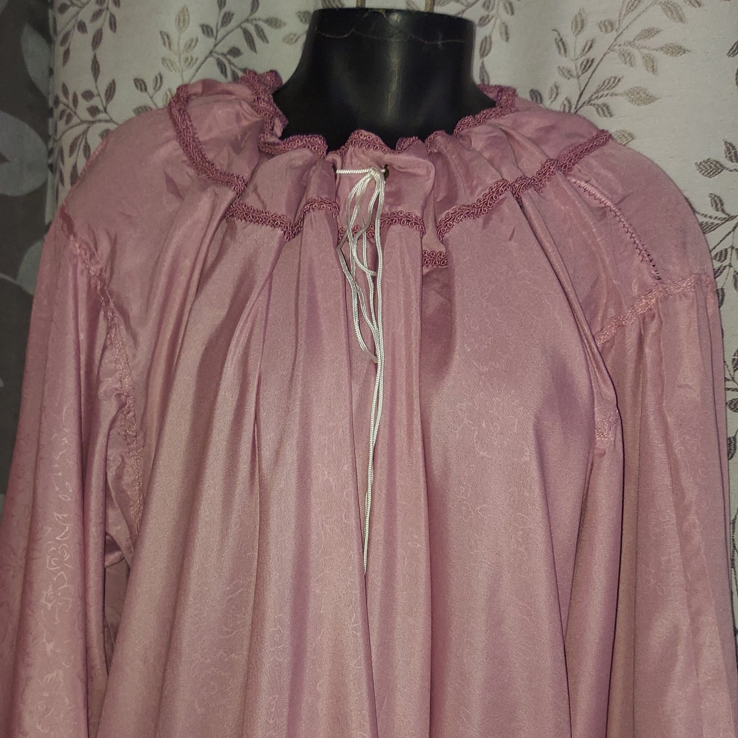 Adjustable Apron Dress Set - Rose Wine XL
