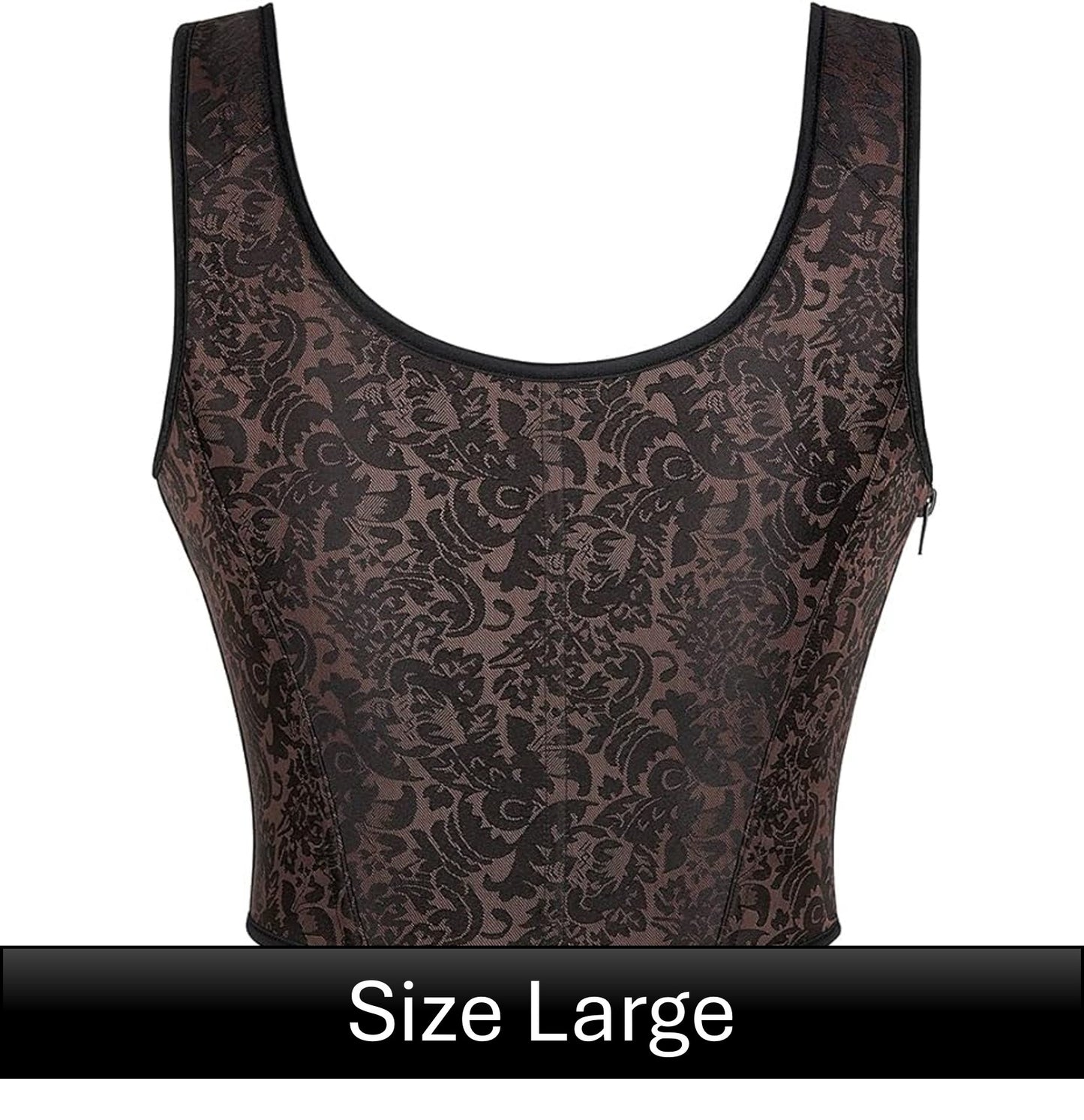 Brown Floral Corset - Large