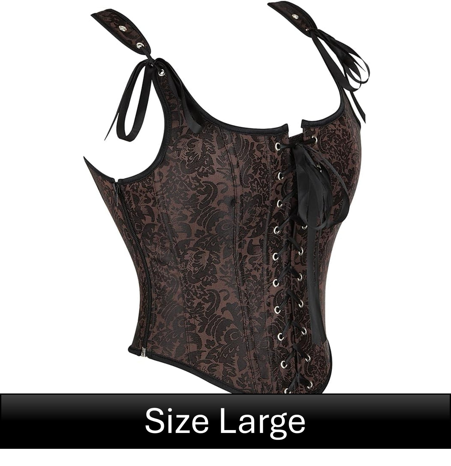 Brown Floral Corset - Large