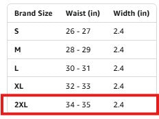 Corset Elastic Cinch Belt XXL