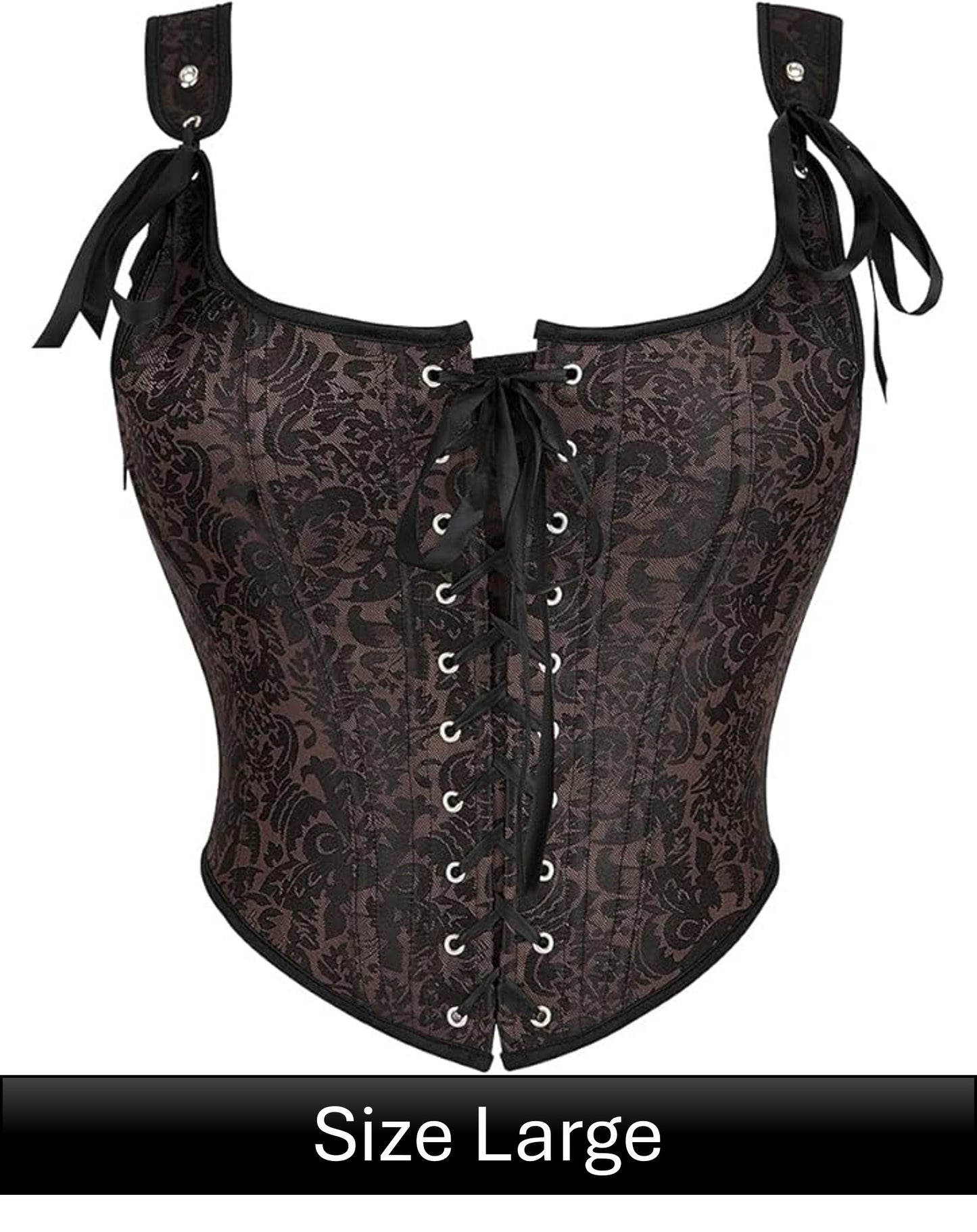 Brown Floral Corset - Large