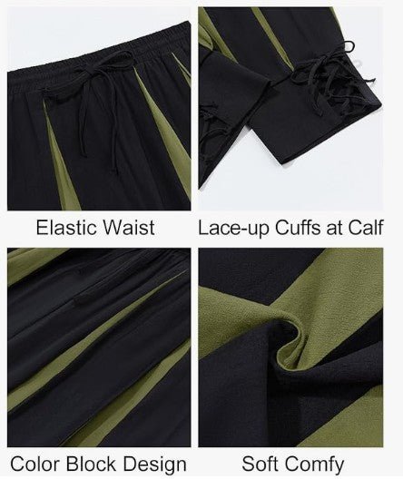 Pirate Army Green and Black Pants - Size Large