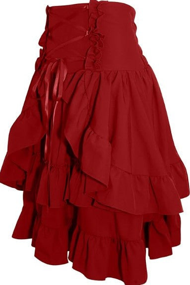 Red Layered Skirt - Small