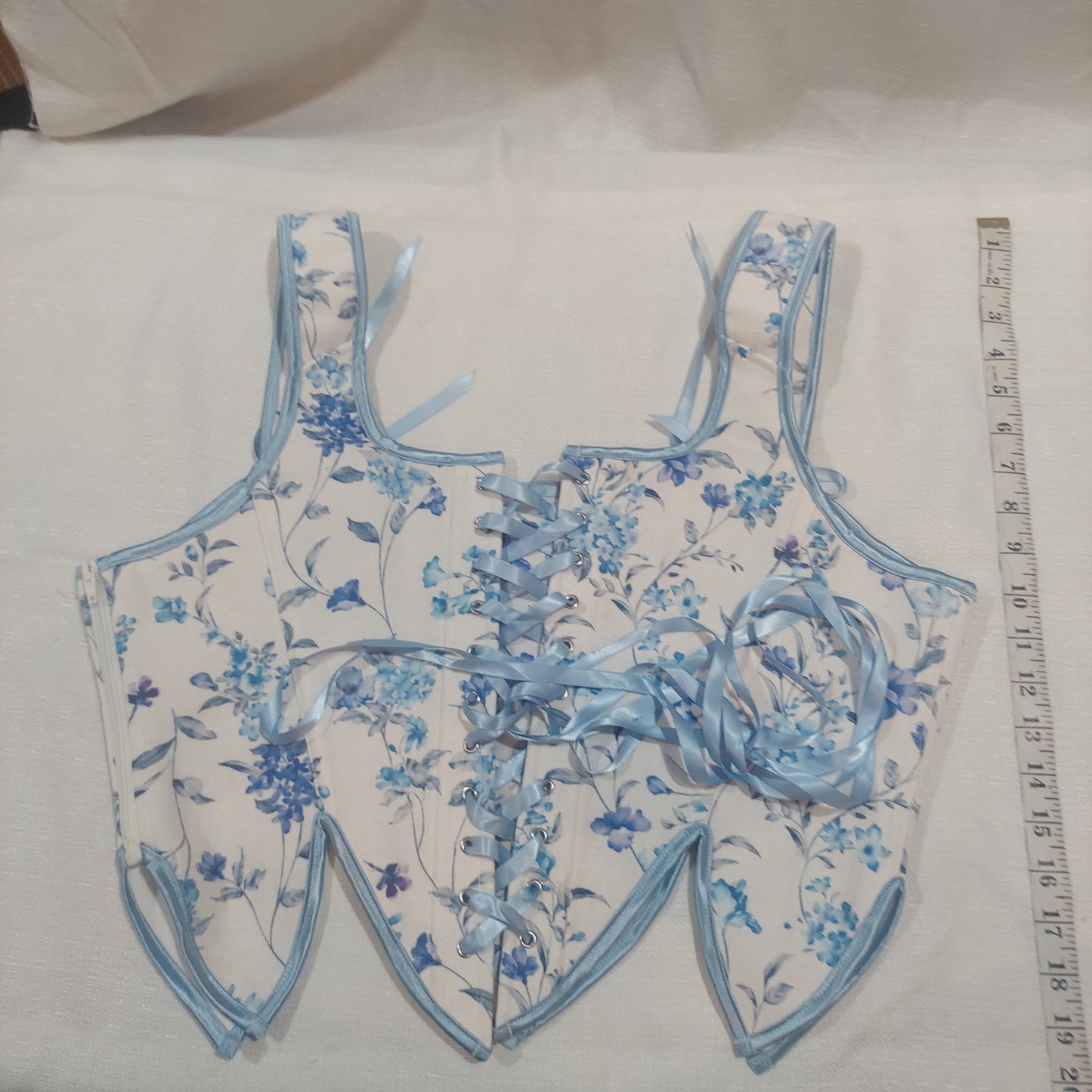 Scarlet Darkness Corset - Floral Blue Size 16
