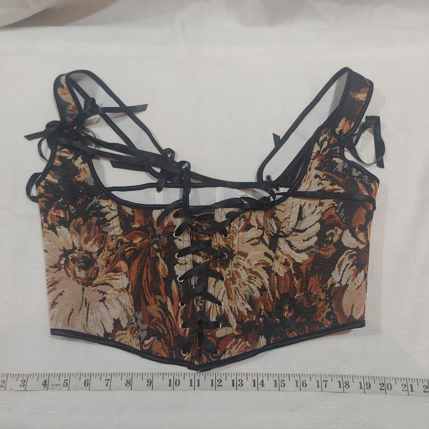 Scarlet Darkness Corset - Floral Black XL