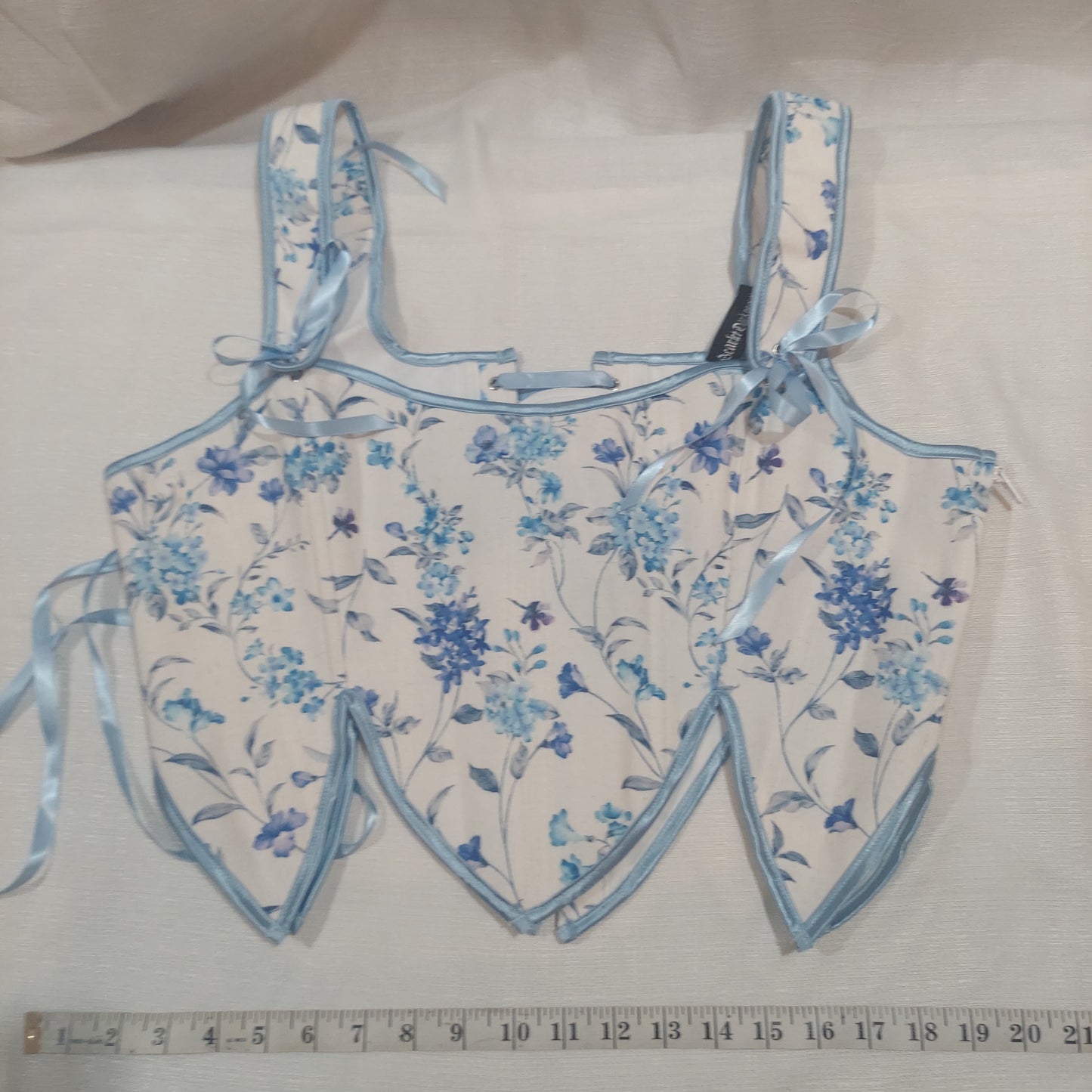 Scarlet Darkness Corset - Floral Blue Size 16
