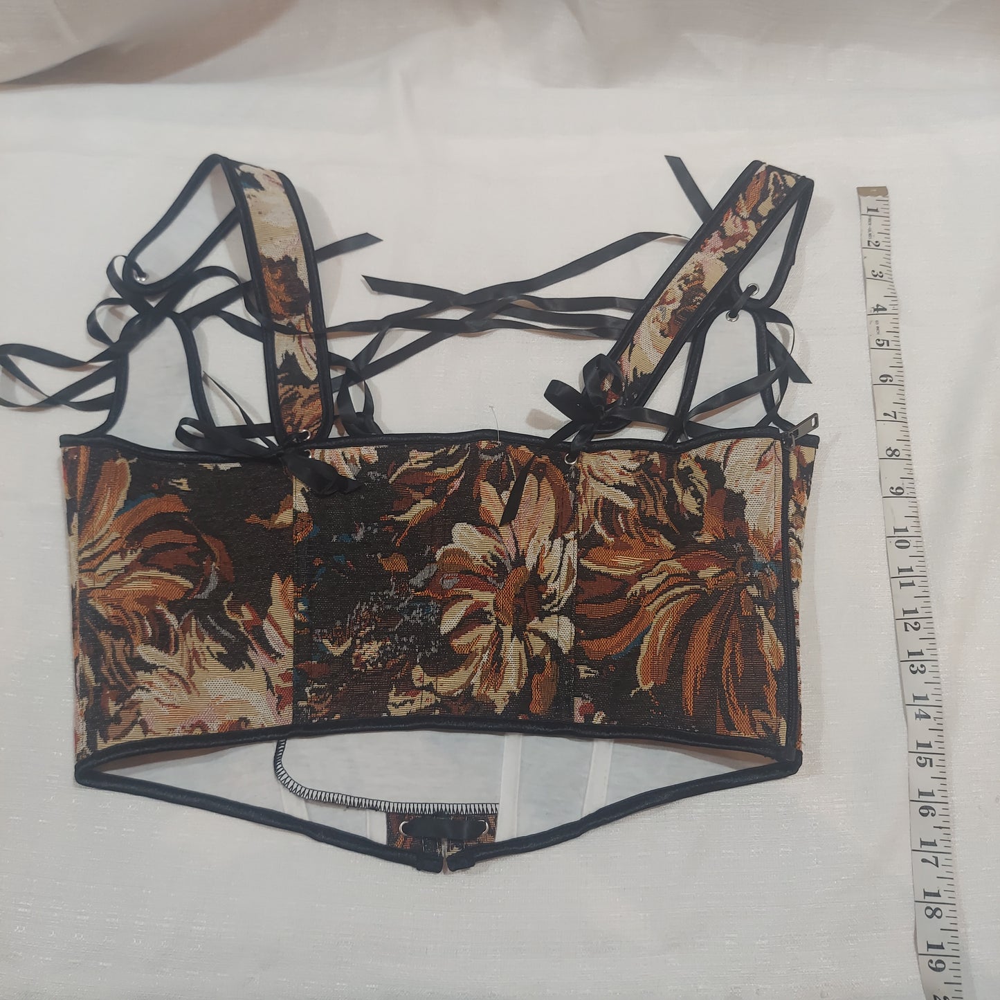 Scarlet Darkness Corset - Floral Black XL
