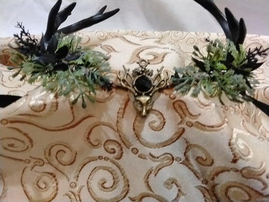 Elven Crown with Black Antlers