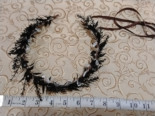 Elven Crown Simple Black and Silver