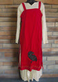 Red Viking Apron Dress - S/M