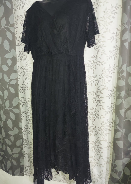 Black Lace Dress -Size Medium