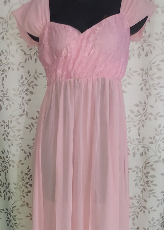 Pink Sheer Dress - Xtra Small