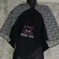 Embroidered Hood - Pink and Gray - Deadly Cute