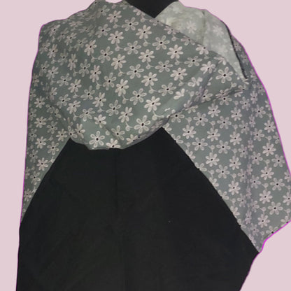 Embroidered Hood - Pink and Gray - Deadly Cute