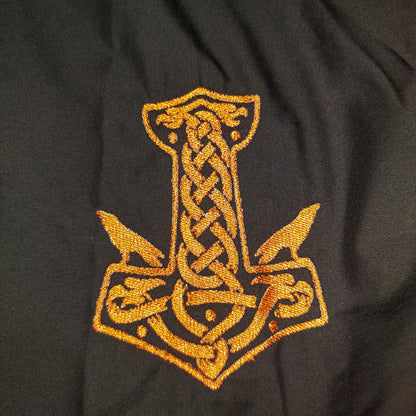 Embroidered Tunic - Viking Mjolnir Thors Hammer