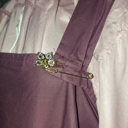 Adjustable Apron Dress Set - Rose Wine XL