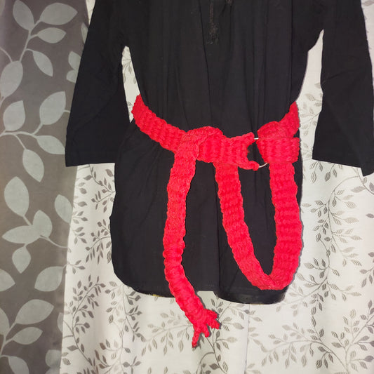 Orange Macrame Belt - 72"