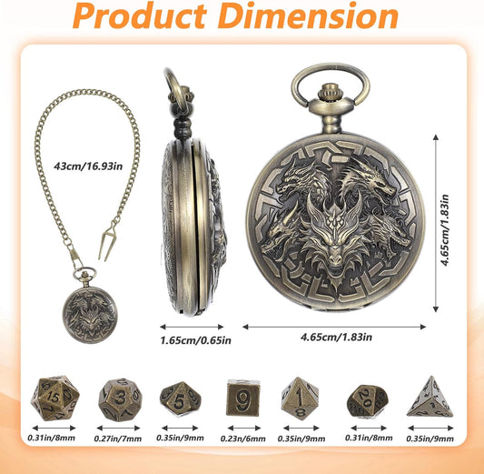 Dragon Pocket Watch Mini Dice Set