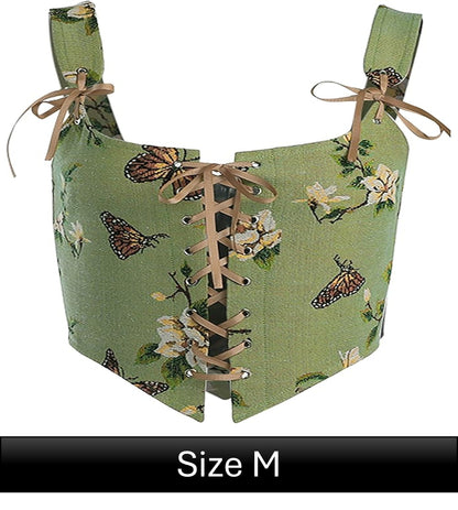 Scarlet Darkness Corset - Butterfly Green (no boning)