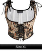Scarlet Darkness Corset - Floral Black XL