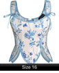 Scarlet Darkness Corset - Floral Blue Size 16
