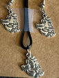 Silly Dragon Necklace and Earring Set