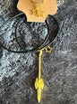 Gold Star and Sword Necklace and earrings