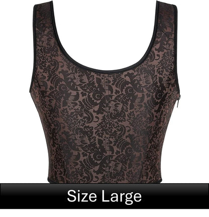 Brown Floral Corset - Large