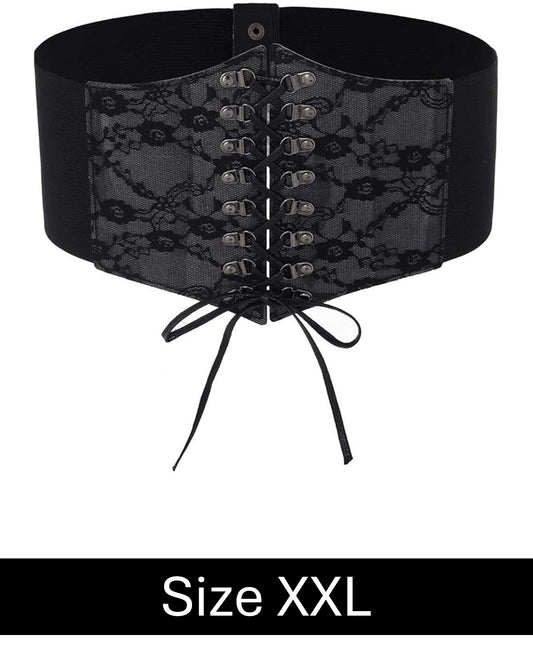 Black Lace Corset Belt Medium