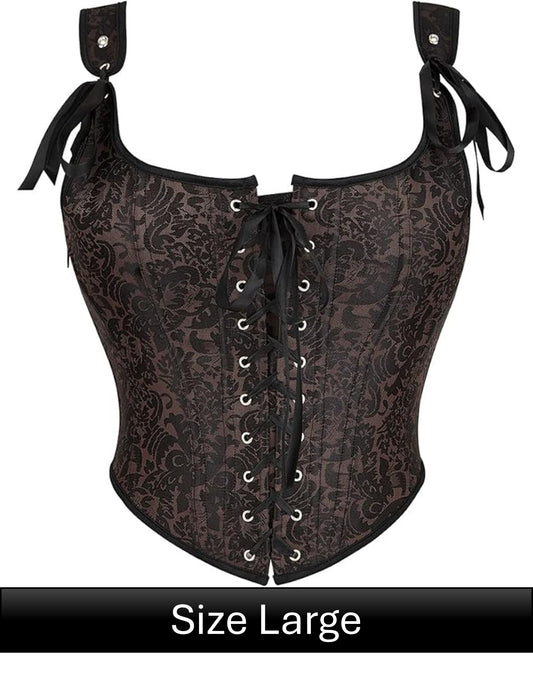 Brown Floral Corset - Large