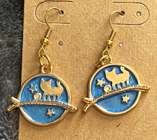 Cat Moon Earrings