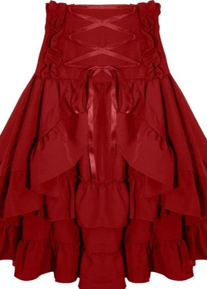 Red Layered Skirt - Small