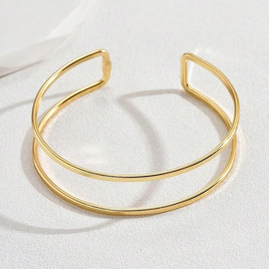 Metal Arm Cuff - Gold