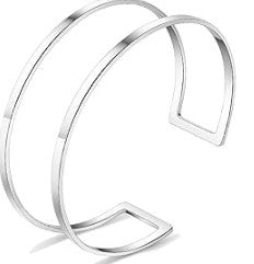 Metal Arm Cuff - Silver