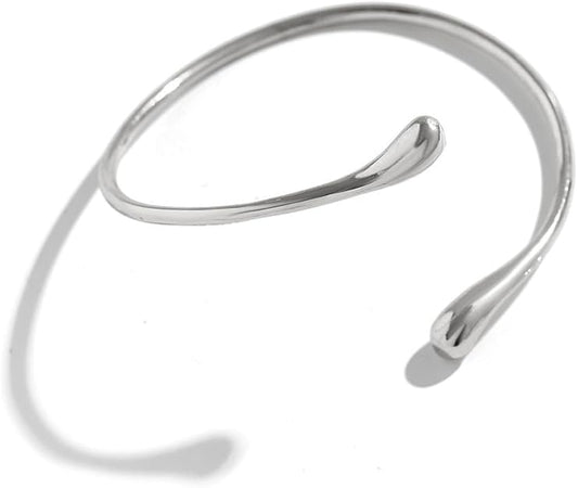 Metal Arm Cuff - Silver