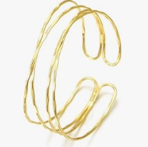 Metal Arm Cuff - Gold