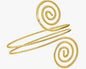 Metal Arm Cuff - Spiral Gold