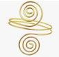 Metal Arm Cuff - Spiral Gold