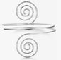 Metal Arm Cuff - Silver Spiral
