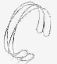 Metal Arm Cuff - Silver