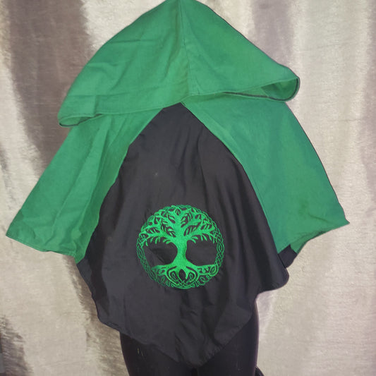 Embroidered Hood - Celtic Tree of Life