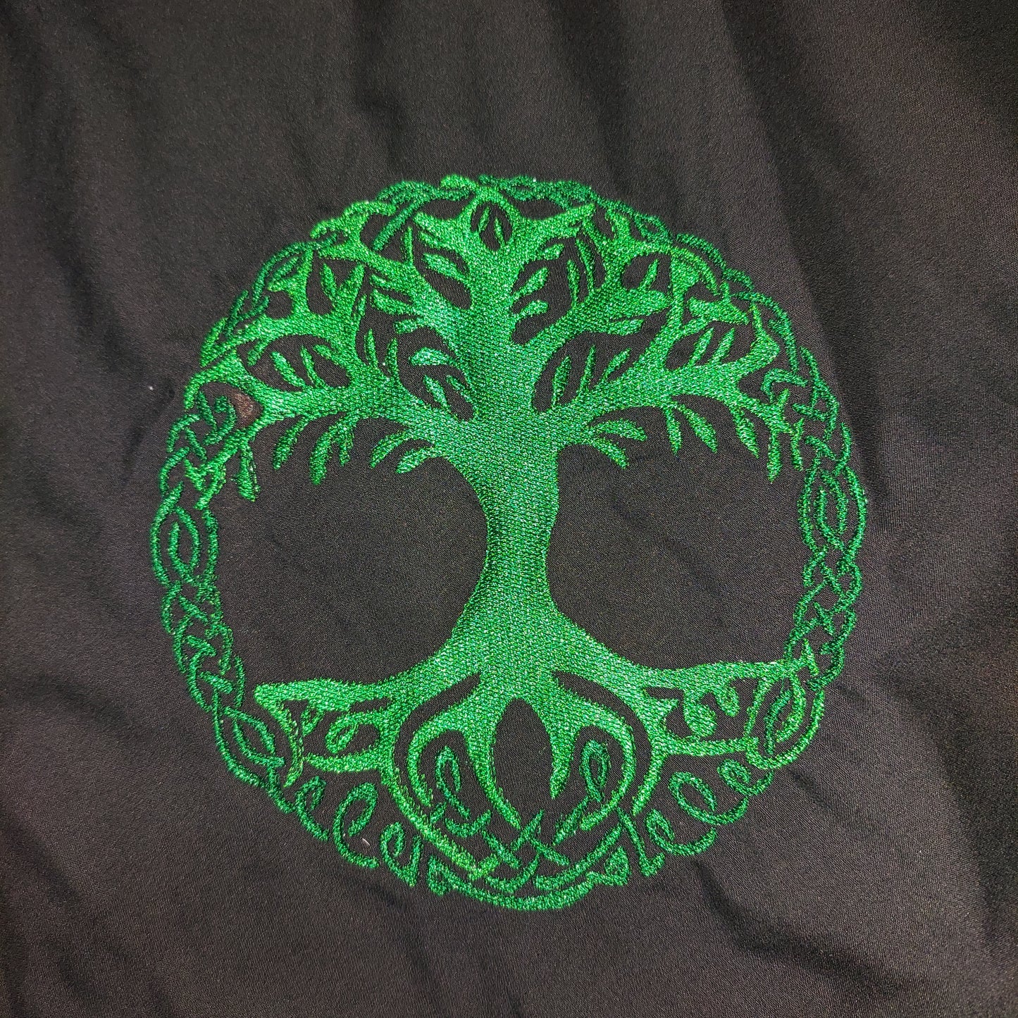 Embroidered Hood - Celtic Tree of Life