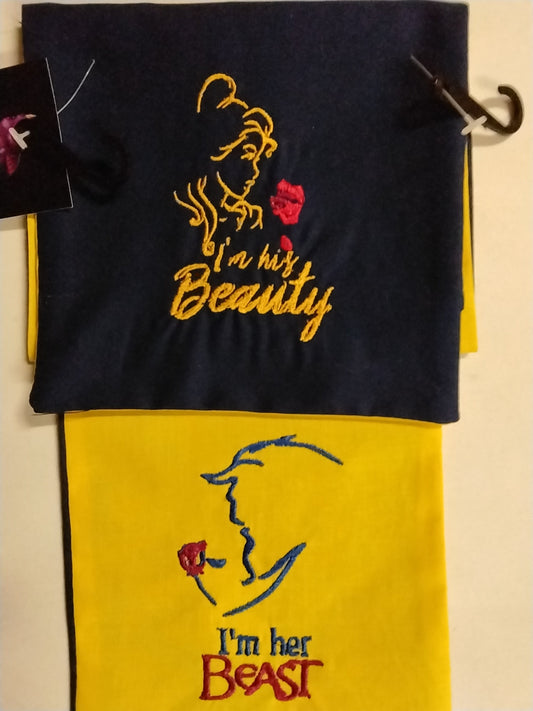 Belt Favor Set: I'm his beauty,  I'm her beast