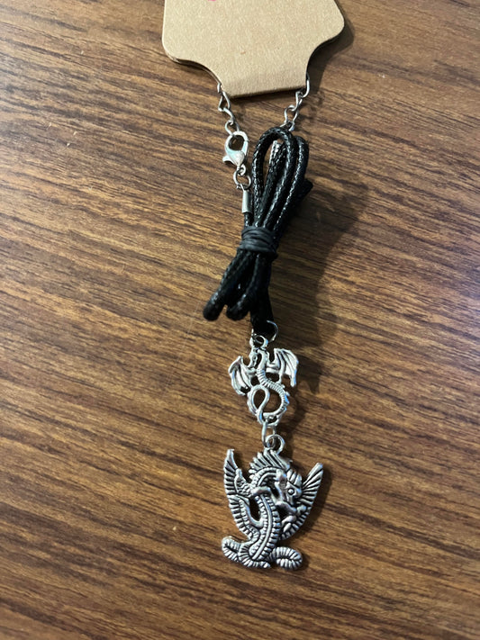 Double Dragon Necklace